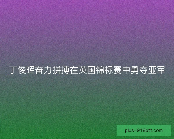 丁俊晖奋力拼搏在英国锦标赛中勇夺亚军